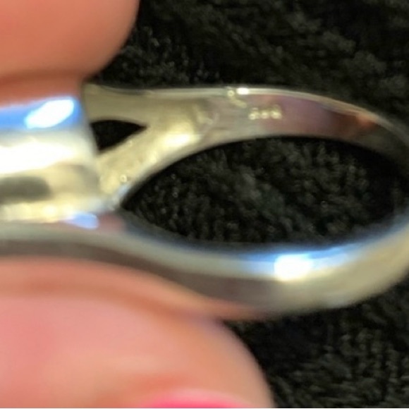 Sterling Silver and Smoky Quartz Ring Sz7 - Picture 3 of 3